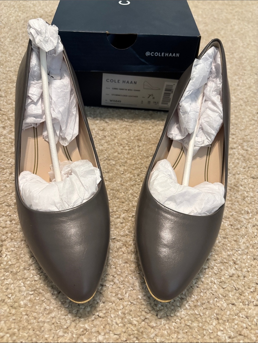 Cole Haan Grand Ambition Stormcloud Leather Wedge 55mm